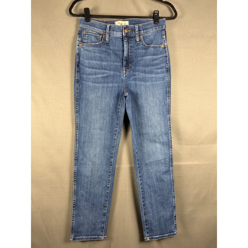 Madewell Stovepipe Jeans Womens 26 Blue High Rise Straight Leg Denim
